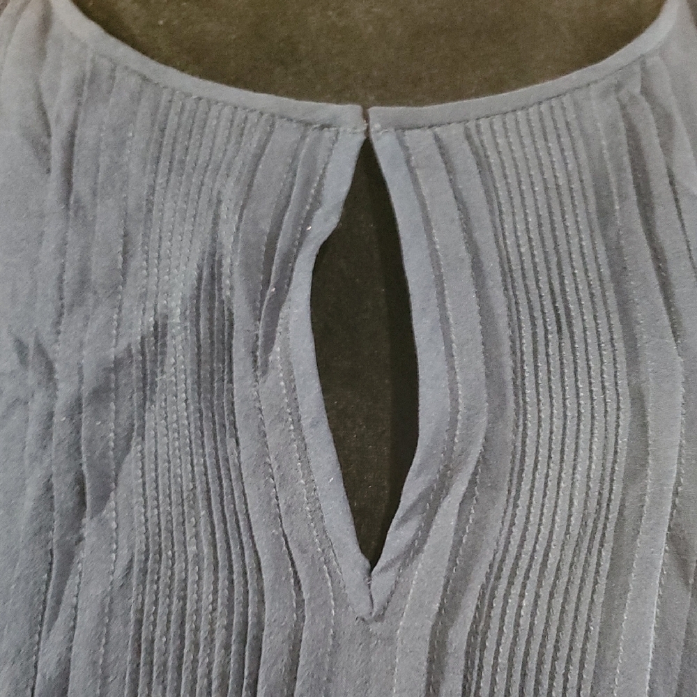 Diane Von Furstenberg Blue Ruffled Cap Sleeve Blouse - Picture 5 of 10